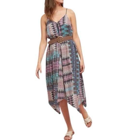 Anthropologie Akemi + Kin Riviera Tasseled Boho Midi Dress - Multicolor - Medium - Picture 7 of 12